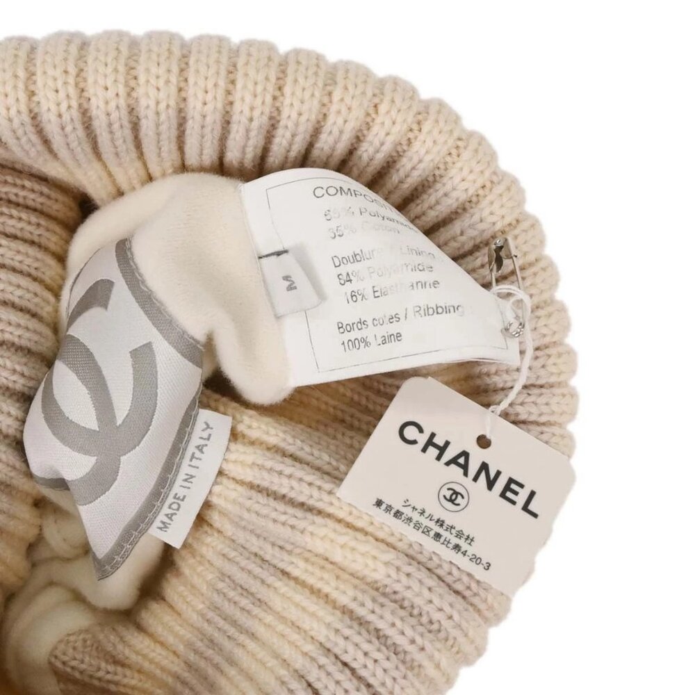 Chanel White Sport Line Knit Cap - Picture 7 of 7
